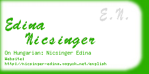 edina nicsinger business card